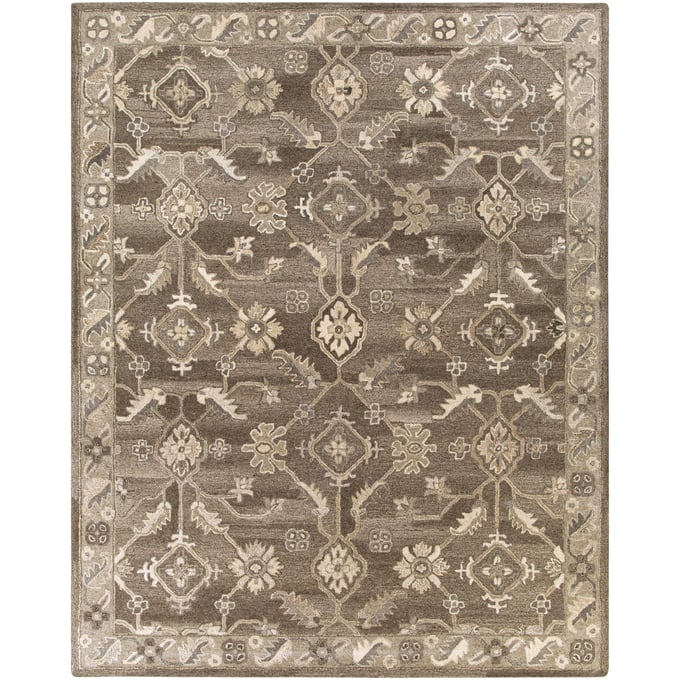 Livabliss Caesar Charcoal Taupe Tan Light Beige Brown Handmade Rug - 114x90 CAE1200-7696