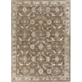 Livabliss Caesar Charcoal Taupe Tan Light Beige Brown Handmade Rug - 132x96