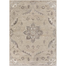 Livabliss Caesar Taupe Light Beige Charcoal Tan Black Handmade Rug - 132x96