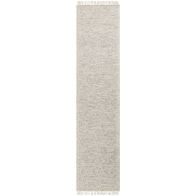 Livabliss Casa DeCampo Ivory Black Handmade Rug - 120x30 CDC2301-2610