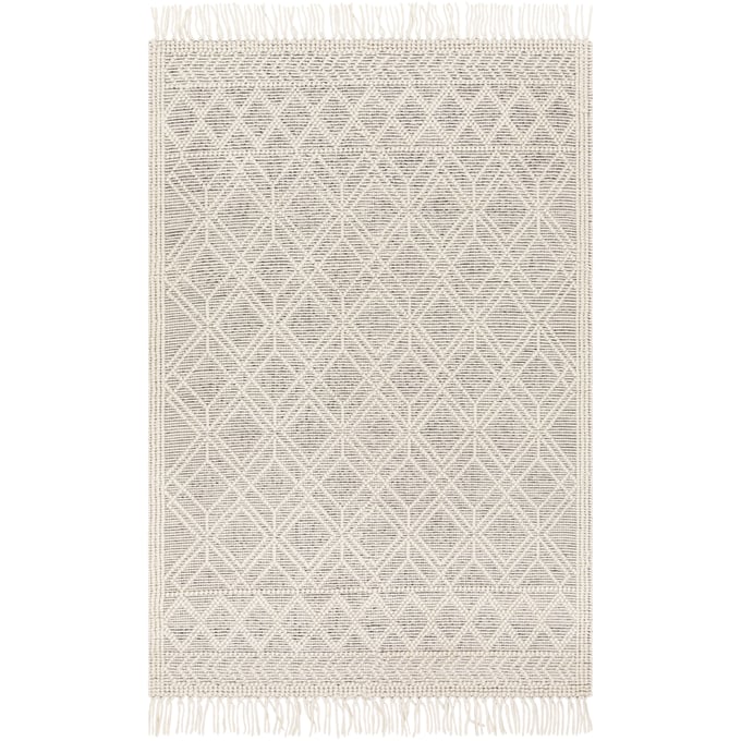 Livabliss Casa DeCampo Ivory Black Handmade Rug - 180x144 CDC2301-1215