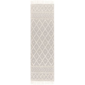 Livabliss Casa DeCampo Ivory Charcoal Handmade Rug - 96x30