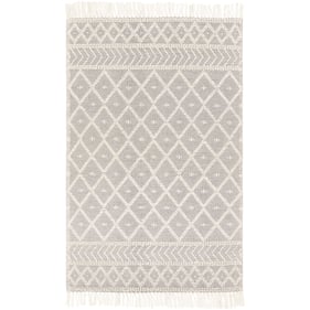 Livabliss Casa DeCampo Ivory Charcoal Handmade Rug - 120x96