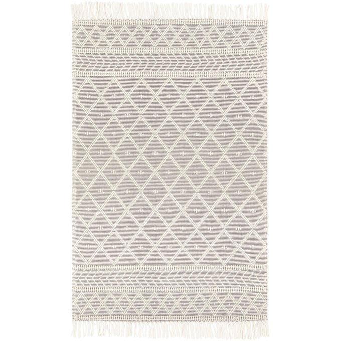 Livabliss Casa DeCampo Ivory Charcoal Handmade Rug - 120x96 CDC2304-810