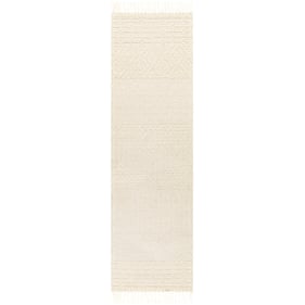 Livabliss Casa DeCampo Ivory Handmade Rug - 96x30