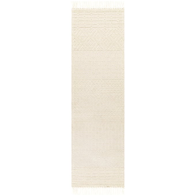 Livabliss Casa DeCampo Ivory Handmade Rug - 96x30 CDC2307-268