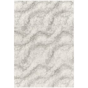 Livabliss Cloudy Shag Off White Gray Modern Machine Woven Rug - 108x79