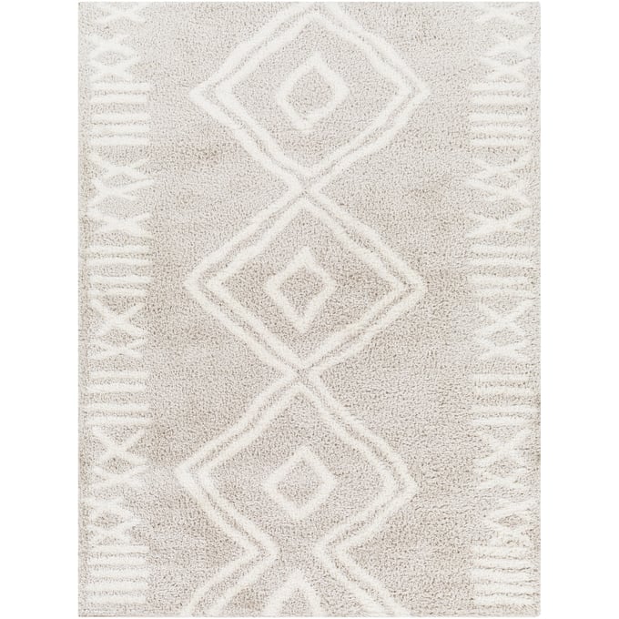 Livabliss Cloudy Shag Light Beige Off White Machine Woven Rug - 108x79 CDG2311-679