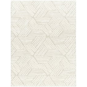 Livabliss Cloudy Shag Off White Light Beige Machine Woven Rug - 84x63