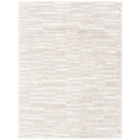 Livabliss Cloudy Shag Ivory Light Beige Machine Woven Rug - 108x79