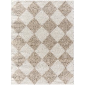 Livabliss Cloudy Shag Light Beige Ivory Machine Woven Rug - 84x63