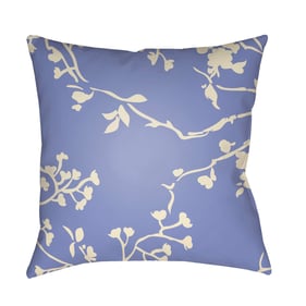 Livabliss Chinoiserie Floral Cream Sky Blue Accent Pillow Cover - 20x20