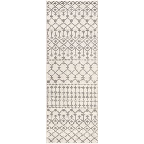 Livabliss Chester Charcoal Light Beige Seafoam Machine Woven Rug - 87x32