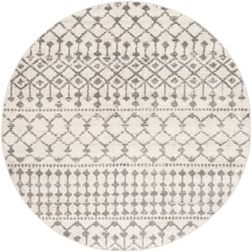 Livabliss Chester Charcoal Light Beige Seafoam Machine Woven Rug - 63x63