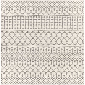 Livabliss Chester Charcoal Light Beige Seafoam Machine Woven Rug - 79x79