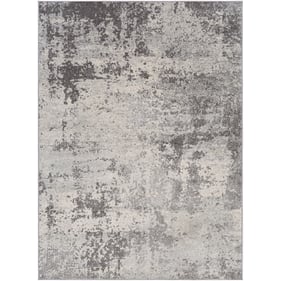 Livabliss Chester Charcoal Gray Off White Machine Woven Rug - 108x79