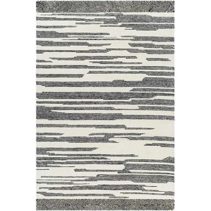 Livabliss Cherokee Black Cream Handmade Rug - 120x96 CHK2308-810