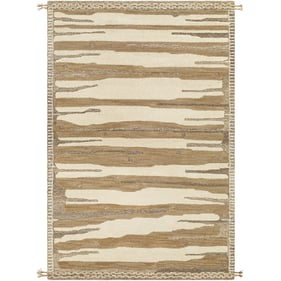 Livabliss Cherokee Light Beige Dark Brown Handmade Rug - 90x60