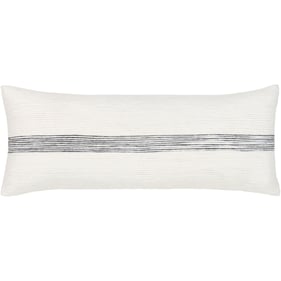 Livabliss Carine Ivory Black Charcoal Accent Pillow Cover - 12x30