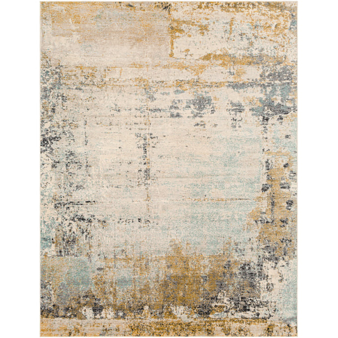 Livabliss City Mustard Aqua Light Beige Taupe Charcoal Black Machine Woven Rug - 122x93 CIT2378-710103