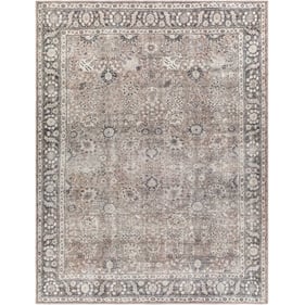 Livabliss Colin Charcoal Black Tan Medium Brown Cream Machine Woven Rug - 1...