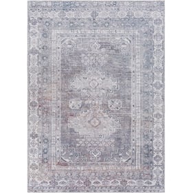 Livabliss Colin Charcoal Light Gray Brown Cream Machine Woven Rug - 144x110