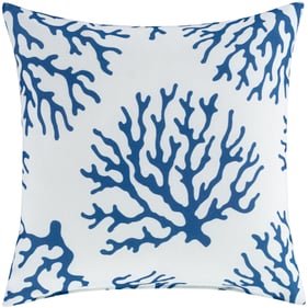 Livabliss Coral Navy Ivory Poly Accent Pillow Cover - 16x16