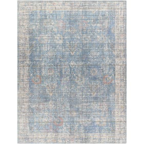 Livabliss Cobb Light Blue Rose Oatmeal Light Brown Cream Machine Woven Rug ...