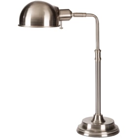 Livabliss Colton Metallic Nickel Task Table Lamp