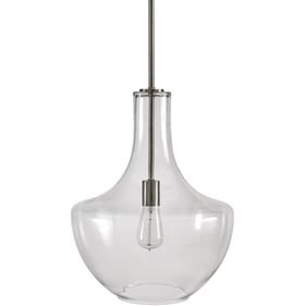 Livabliss Corrine Metallic Nickel Clear Pendant