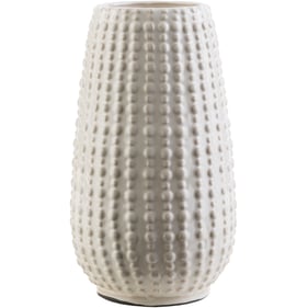 Livabliss Clearwater White Ivory Ceramic Medium Vase