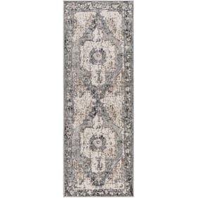 Livabliss Chelsea Dark Brown Camel Charcoal Slate Ivory Machine Woven Rug -...