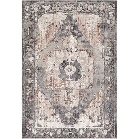 Livabliss Chelsea Dark Brown Camel Charcoal Slate Ivory Machine Woven Rug -...