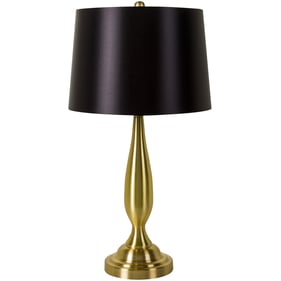 Livabliss Crawford Metallic Brass Black Accent Table Lamp