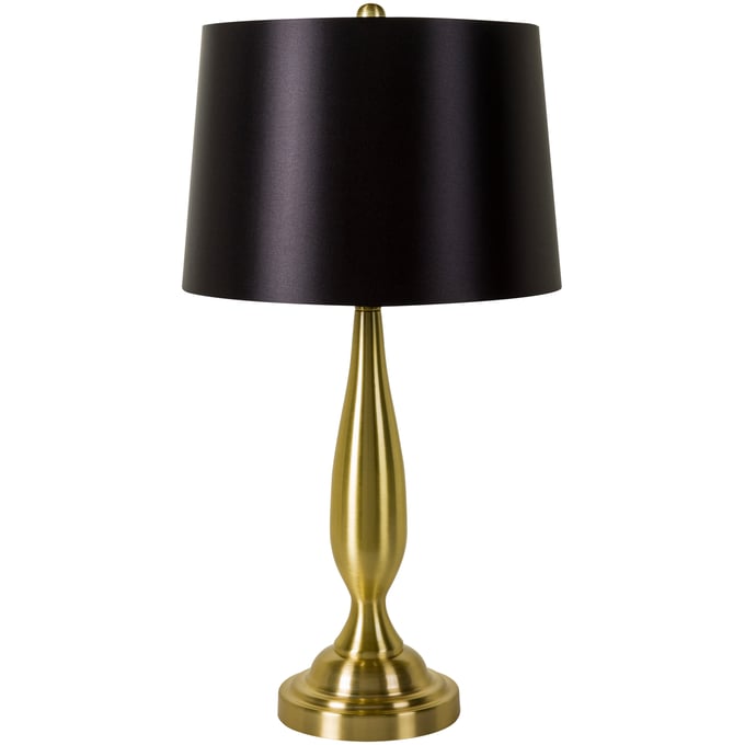 Livabliss Crawford Metallic Brass Black Accent Table Lamp CWF-001