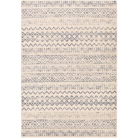 Livabliss City Light Blue Beige Cream Machine Woven Rug - 144x106