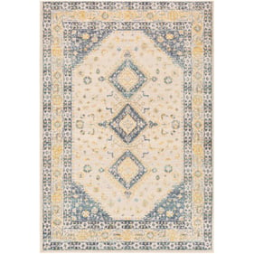 Livabliss City Light Blue Mustard Aqua Beige Cream Light Gray Machine Woven...