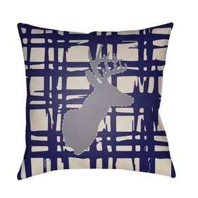 Livabliss Deer Ash Dark Purple Marine Blue Pewter Accent Pillow Cover - 18x...