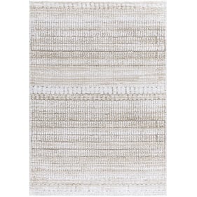 Livabliss Delight Shag Light Silver Metallic Rectangle Machine Woven Rug - ...