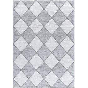 Livabliss Delight Shag Light Silver Metallic Machine Woven Rug - 120x94