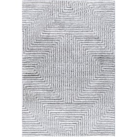 Livabliss Delight Shag Light Silver Metallic Sage Machine Woven Rug - 120x9...