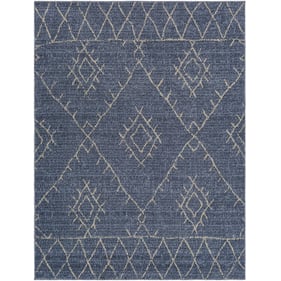 Livabliss Delphi Navy Dark Blue Cream Medium Brown Machine Woven Rug - 84x6...