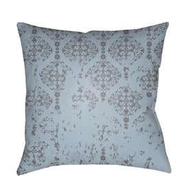 Livabliss Moody Damask Charcoal Light Blue Accent Pillow Cover - 20x20