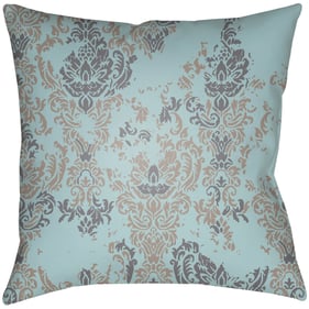 Livabliss Moody Damask Charcoal Seafoam Dusty Sage Accent Pillow Cover - 18...