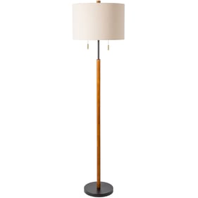 Livabliss Dame Tan Black Beige White Accent Floor Lamp