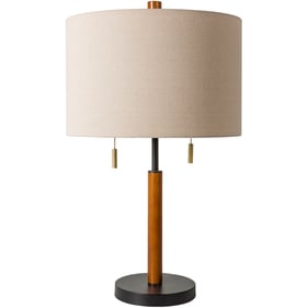 Livabliss Dame Tan Black Beige White Accent Table Lamp