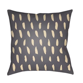 Livabliss Spots Natural Dark Grey Eggplant Accent Pillow Cover - 20x20