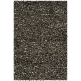 Livabliss Desire Taupe Dark Grey Jet Black Handmade Rug - 120x36