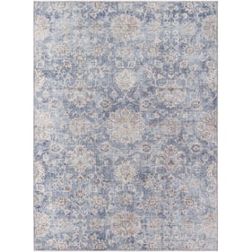 Livabliss Downtown Blue Denim Cream Tan Light Beige Amber Machine Woven Rug...