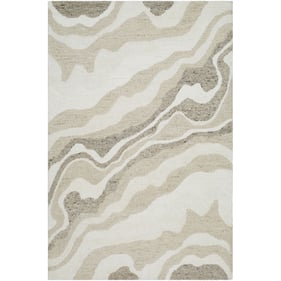 Livabliss Divine Light Silver Ash Metallic Sage Handmade Rug - 144x108